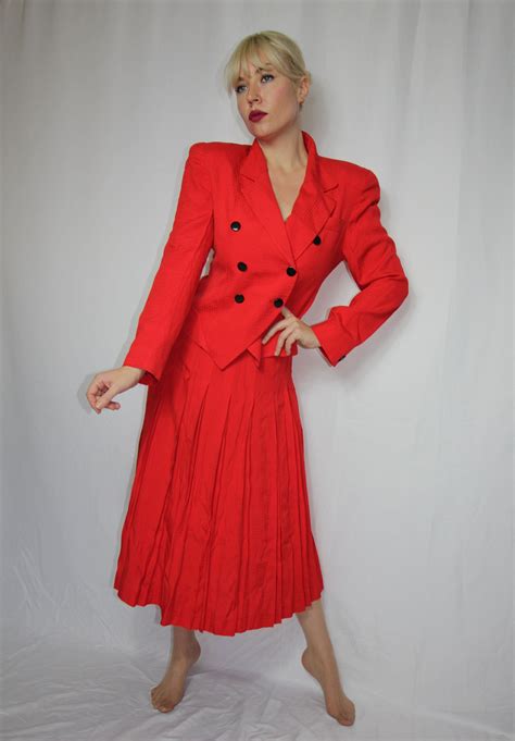 red dior skirt suit|christian Dior skirts for women.